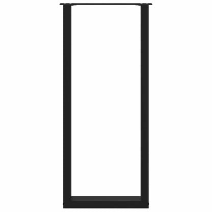 Nohy Barového Stolu Ve Tvaru U, 2 Ks, Černé, 40 X (110-111) Cm, Ocel