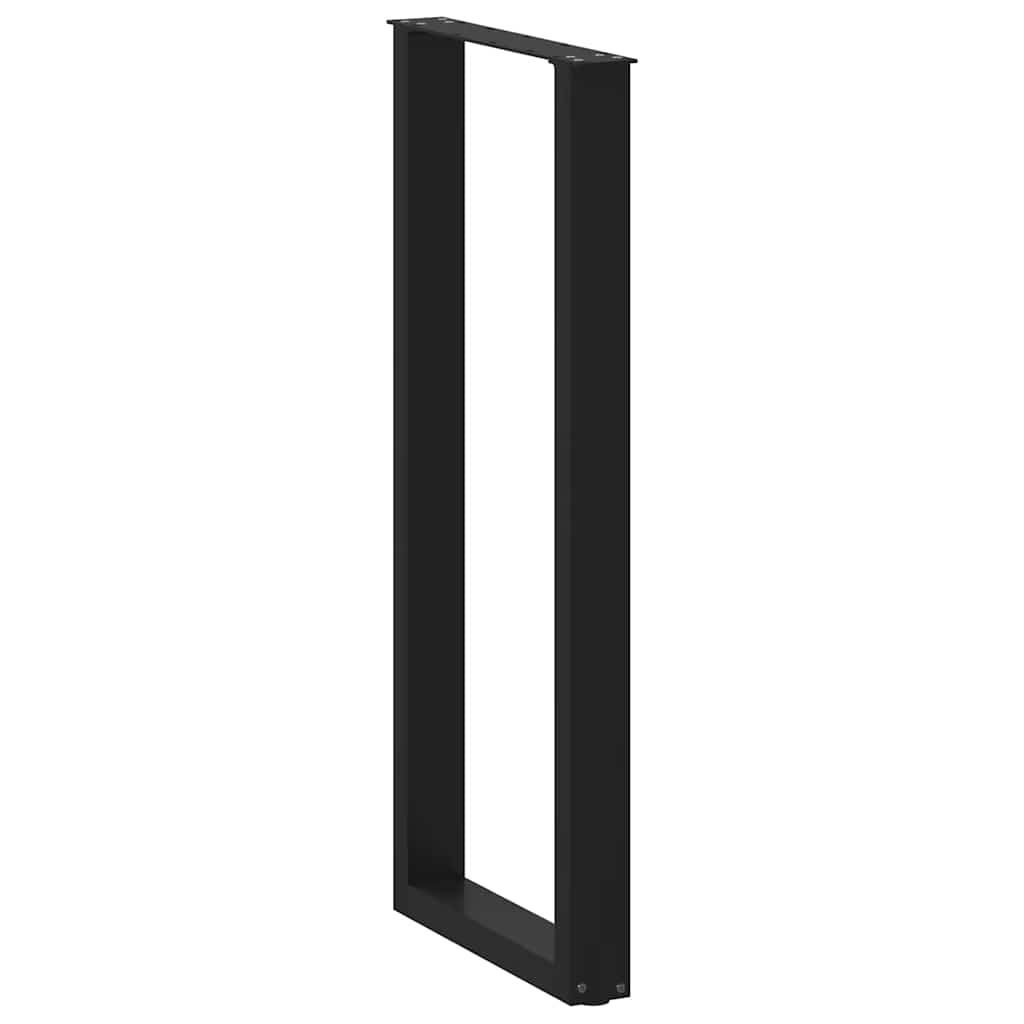 Nohy Barového Stolu Ve Tvaru U, 2 Ks, Černé, 50 X (110-111) Cm, Ocel