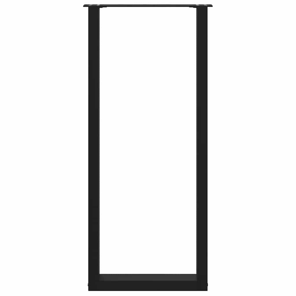 Nohy Barového Stolu Ve Tvaru U, 2 Ks, Černé, 50 X (110-111) Cm, Ocel