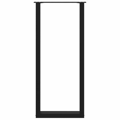Nohy Barového Stolu Ve Tvaru U, 2 Ks, Černé, 50 X (110-111) Cm, Ocel