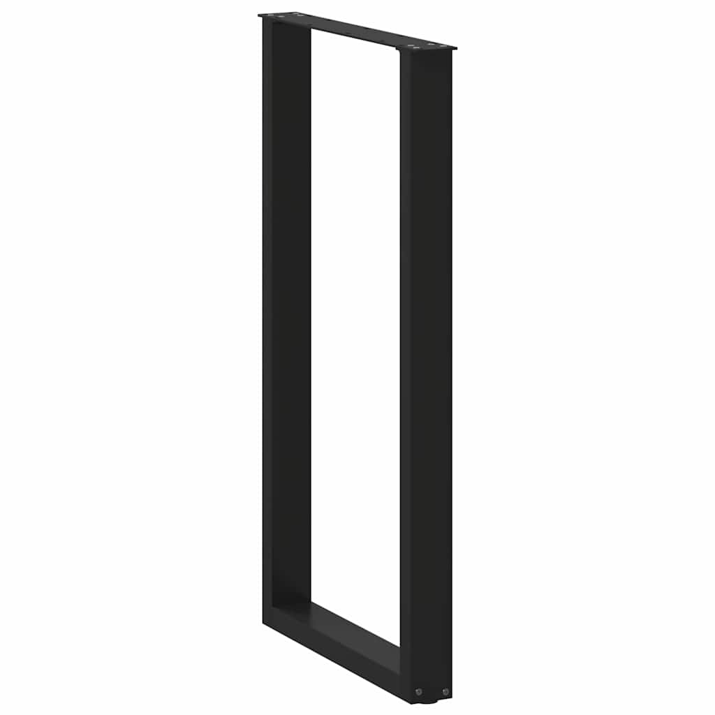 Nohy Barového Stolu Ve Tvaru U, 2 Ks, Černé, 60 X (110-111) Cm, Ocel