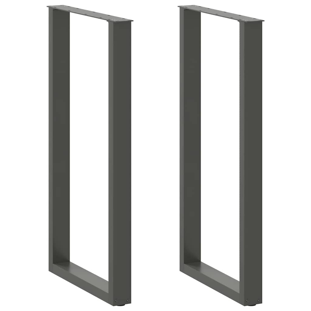 Nohy Konferenčního Stolku Ve Tvaru U 2 Ks Antracitové Ocelové Antracitová