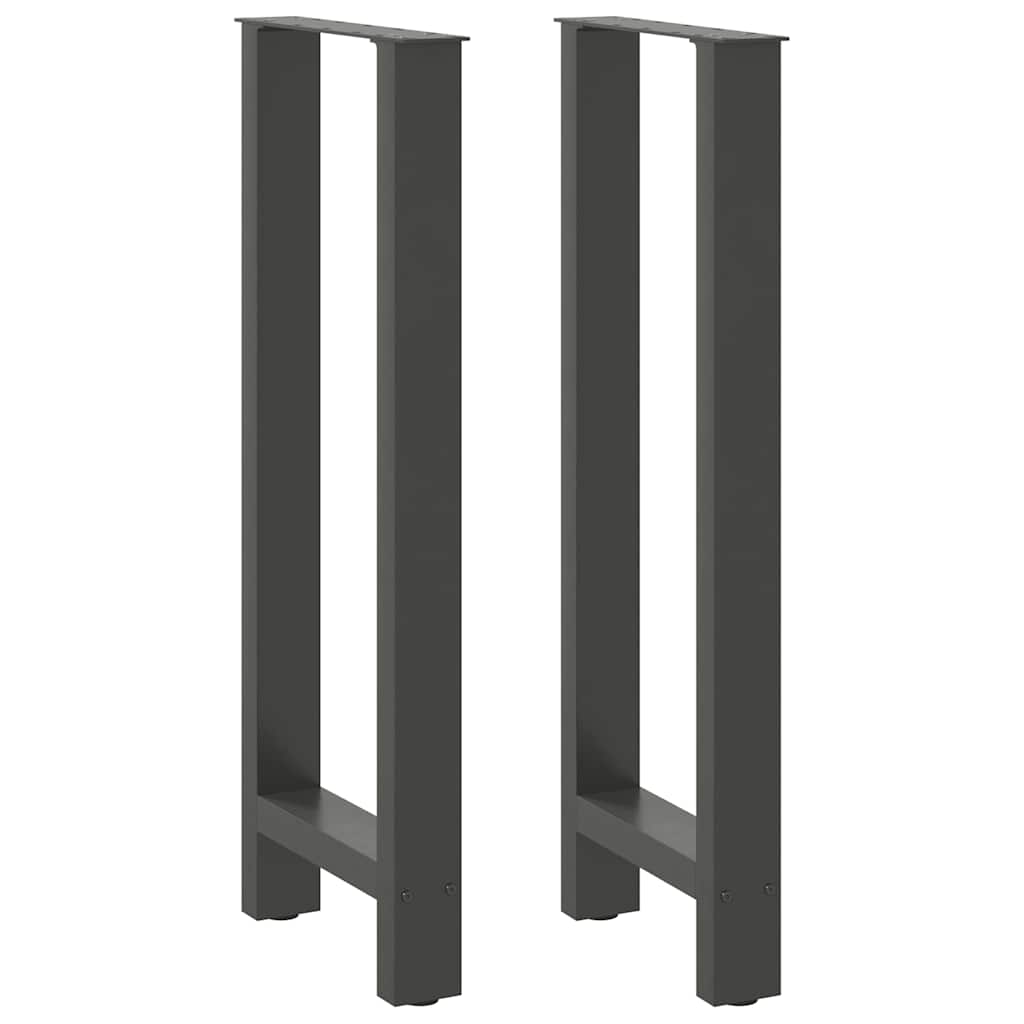 Nohy K Barovému Stolu Antracitové 2 Ks 40 X (100-101) Cm Ocelové