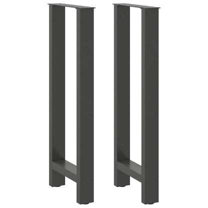 Nohy K Barovému Stolu Antracitové 2 Ks 40 X (100-101) Cm Ocelové