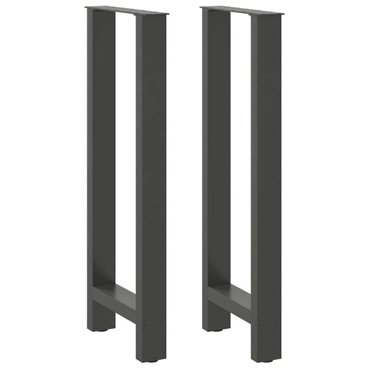 Nohy K Barovému Stolu Antracitové 2 Ks 40 X (100-101) Cm Ocelové