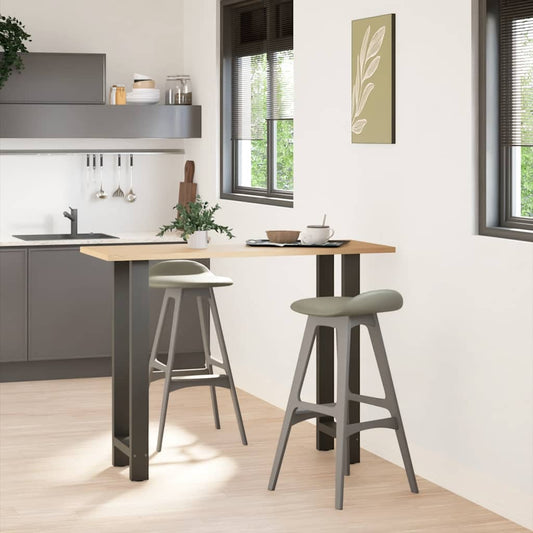 Nohy K Barovému Stolu Antracitové 2 Ks 40 X (100-101) Cm Ocelové