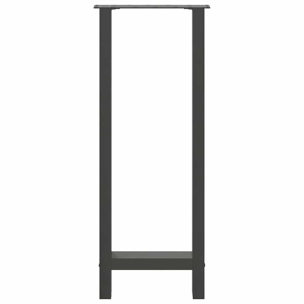 Nohy K Barovému Stolu Antracitové 2 Ks 40 X (100-101) Cm Ocelové