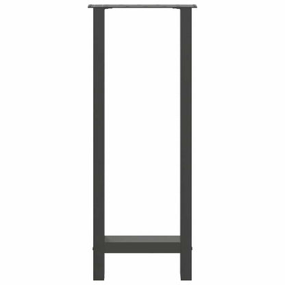 Nohy K Barovému Stolu Antracitové 2 Ks 40 X (100-101) Cm Ocelové