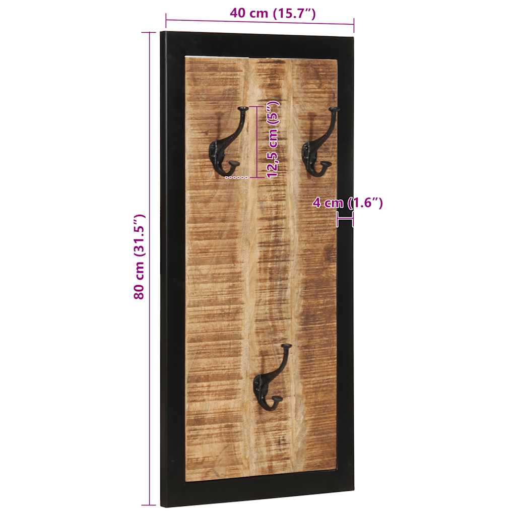 Věšák Na Kabáty 40X2X80 Cm Masivní Hrubý Mangovník