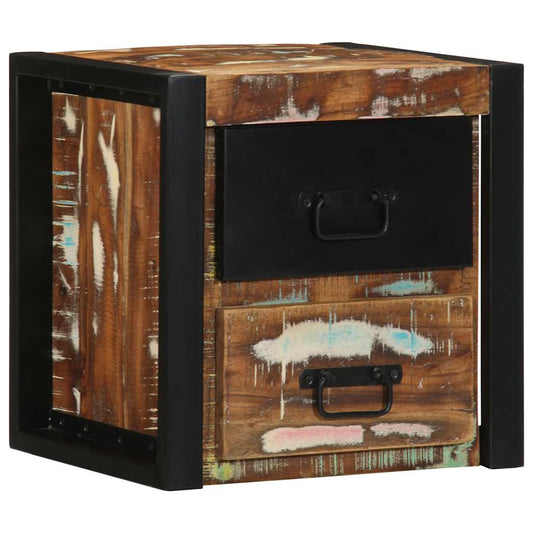 Noční Skříňka Multicolour 40X35X40 Cm Masivní Dřevo Reclaimed