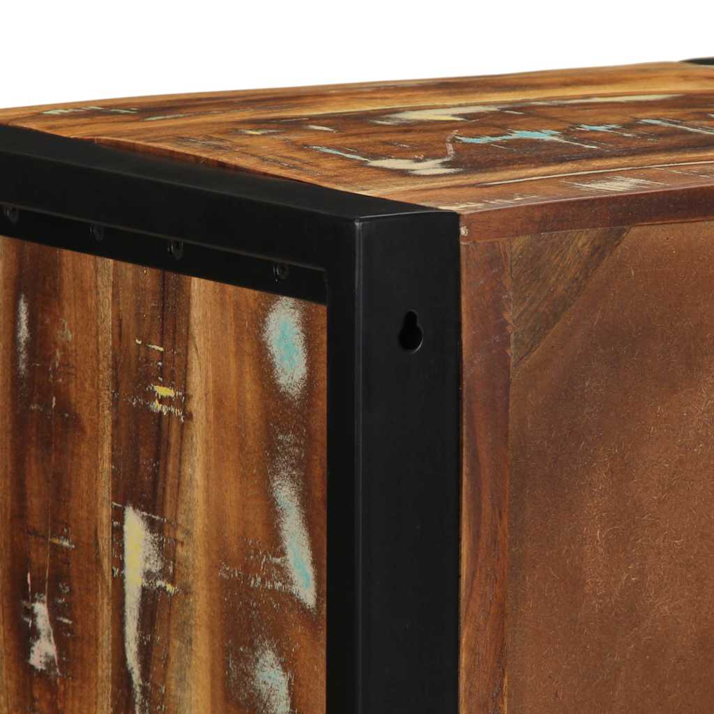 Noční Skříňka Multicolour 40X35X40 Cm Masivní Dřevo Reclaimed