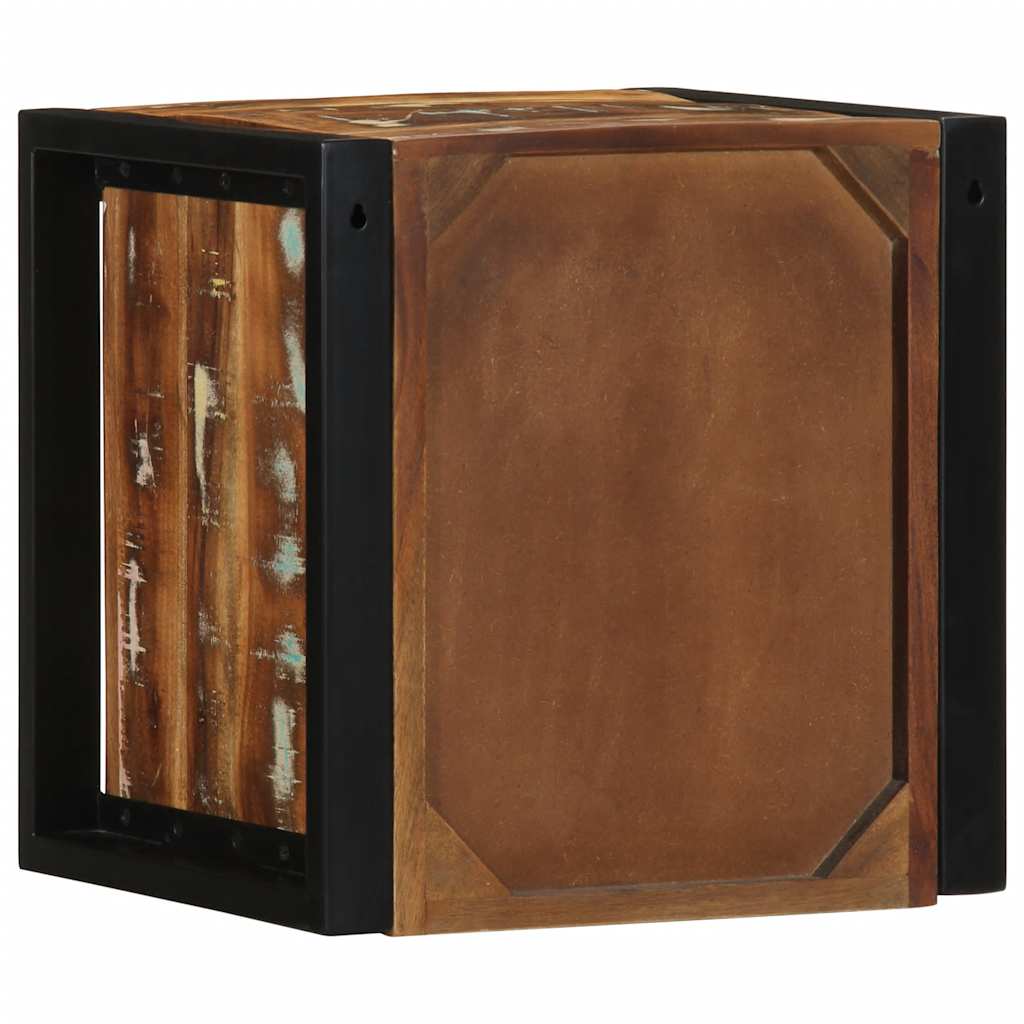 Noční Skříňka Multicolour 40X35X40 Cm Masivní Dřevo Reclaimed