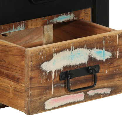 Noční Skříňka Multicolour 40X35X40 Cm Masivní Dřevo Reclaimed