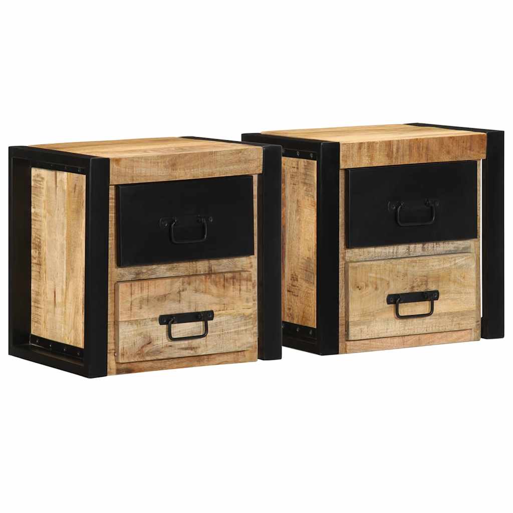 Noční Skříňka Multicolour 40X35X40 Cm Masivní Dřevo Reclaimed