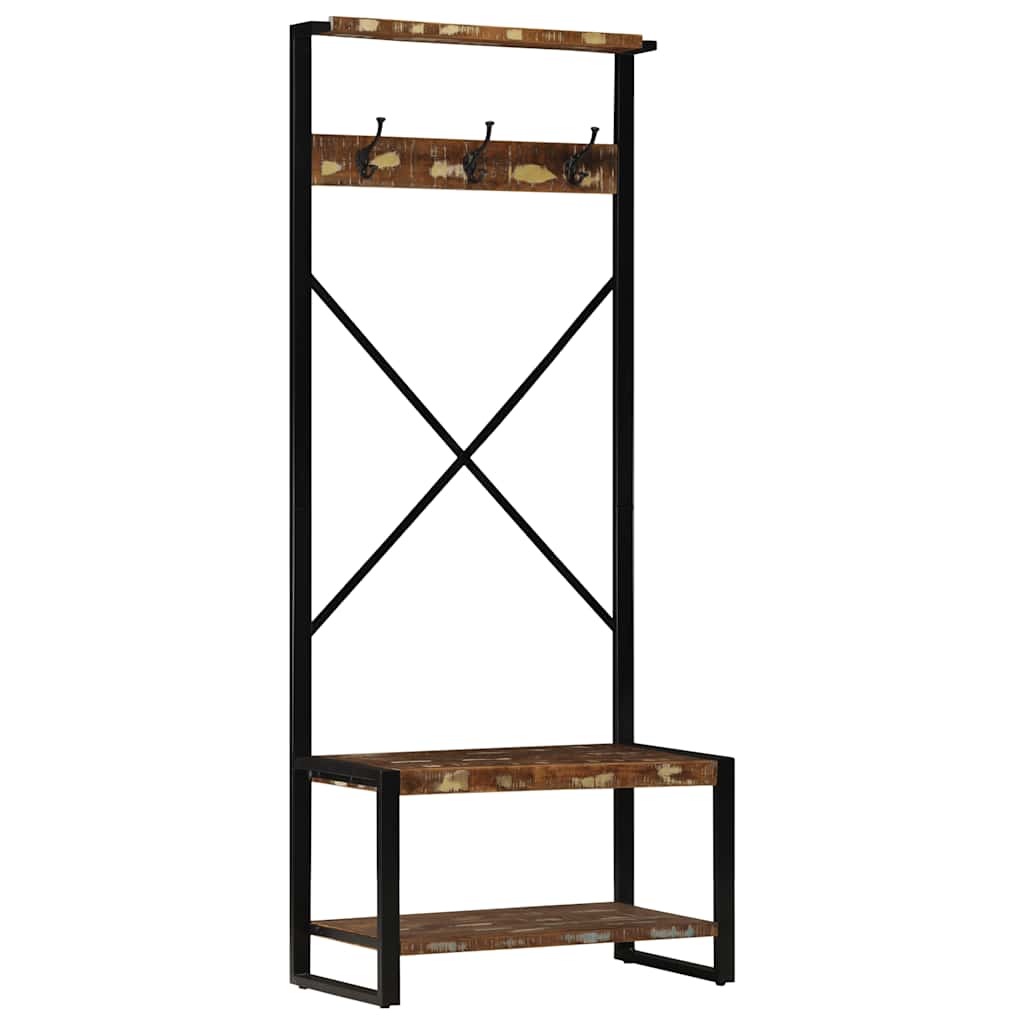 Věšák Na Oblečení 80X40X190 Cm Masivní Hrubé Dřevo Mango