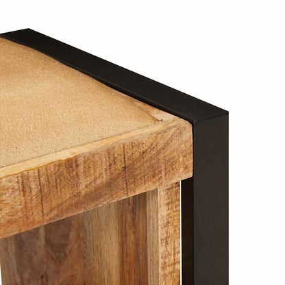 Úložná Lavice Hnědá 80 X 35 X 40 Cm Masivní Magnovníkové Dřevo