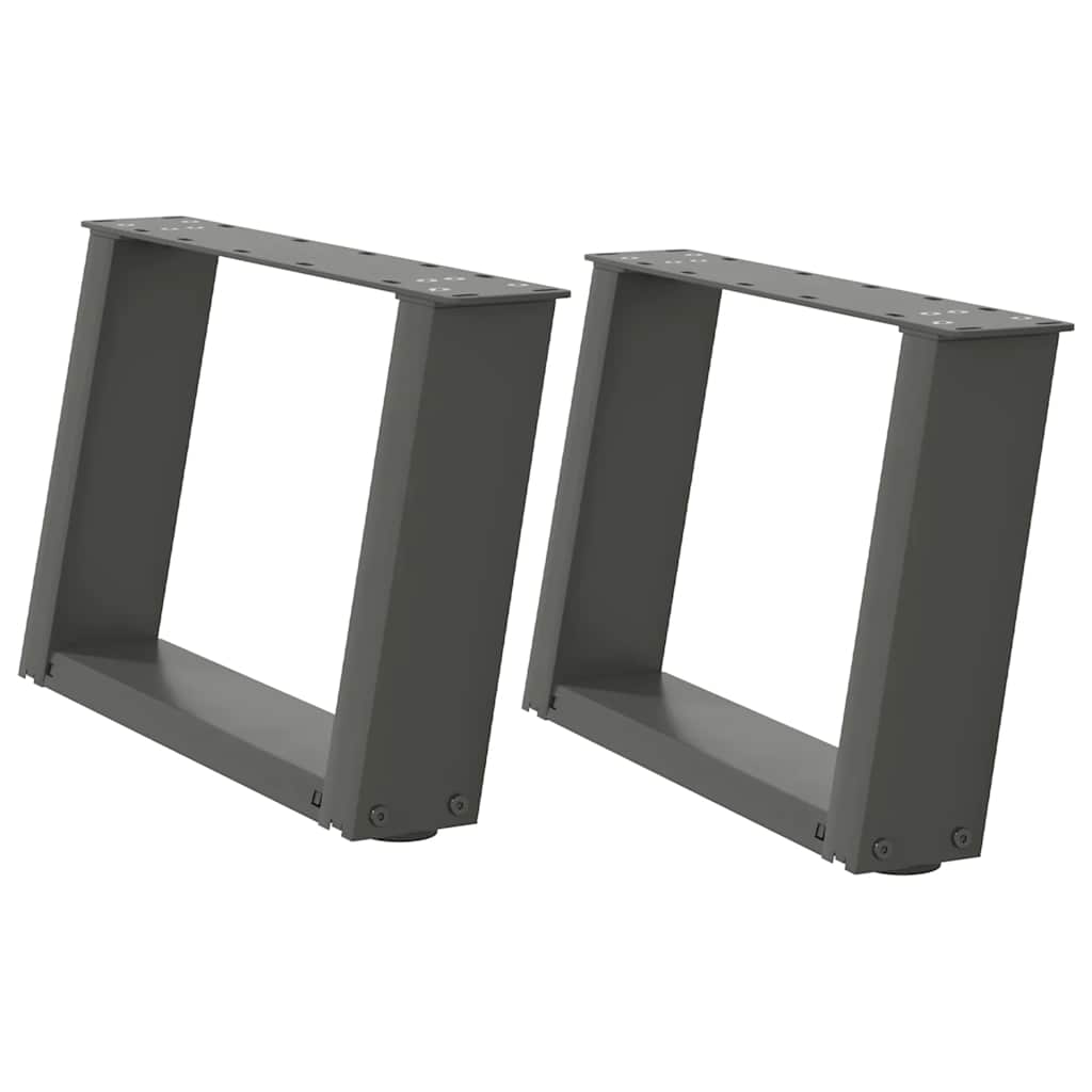 Nohy Konferenčního Stolku Ve Tvaru U 2 Ks Antracitové 40 X (30-31) Cm Ocelové