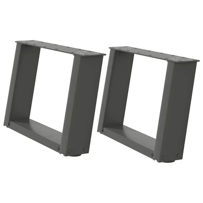 Nohy Konferenčního Stolku Ve Tvaru U 2 Ks Antracitové 40 X (30-31) Cm Ocelové