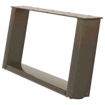 Nohy Konferenčního Stolku Ve Tvaru U, 2 Ks, Přírodní Ocel, 70 X (30-31) Cm, Ocel
