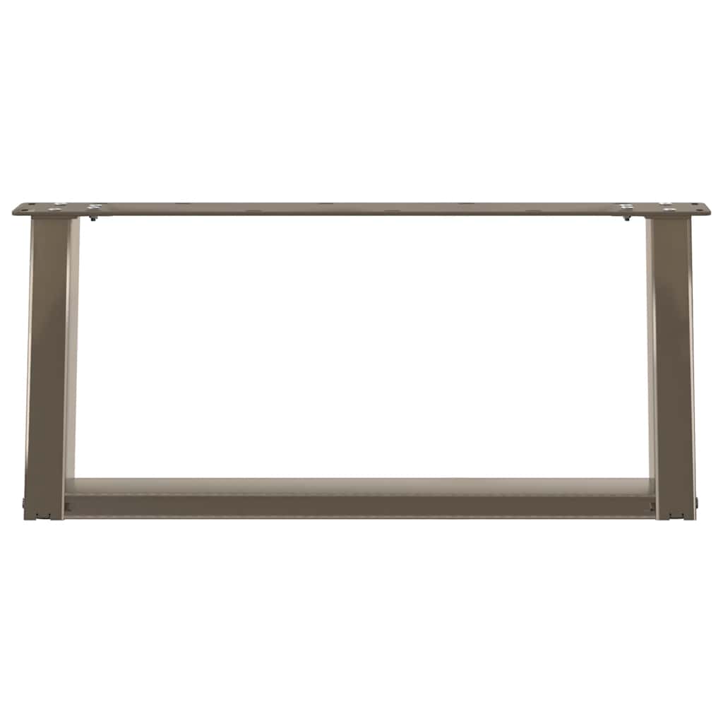 Nohy Konferenčního Stolku Ve Tvaru U, 2 Ks, Přírodní Ocel, 70 X (30-31) Cm, Ocel