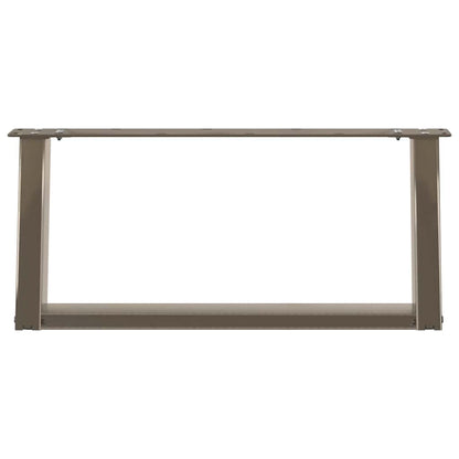 Nohy Konferenčního Stolku Ve Tvaru U, 2 Ks, Přírodní Ocel, 70 X (30-31) Cm, Ocel