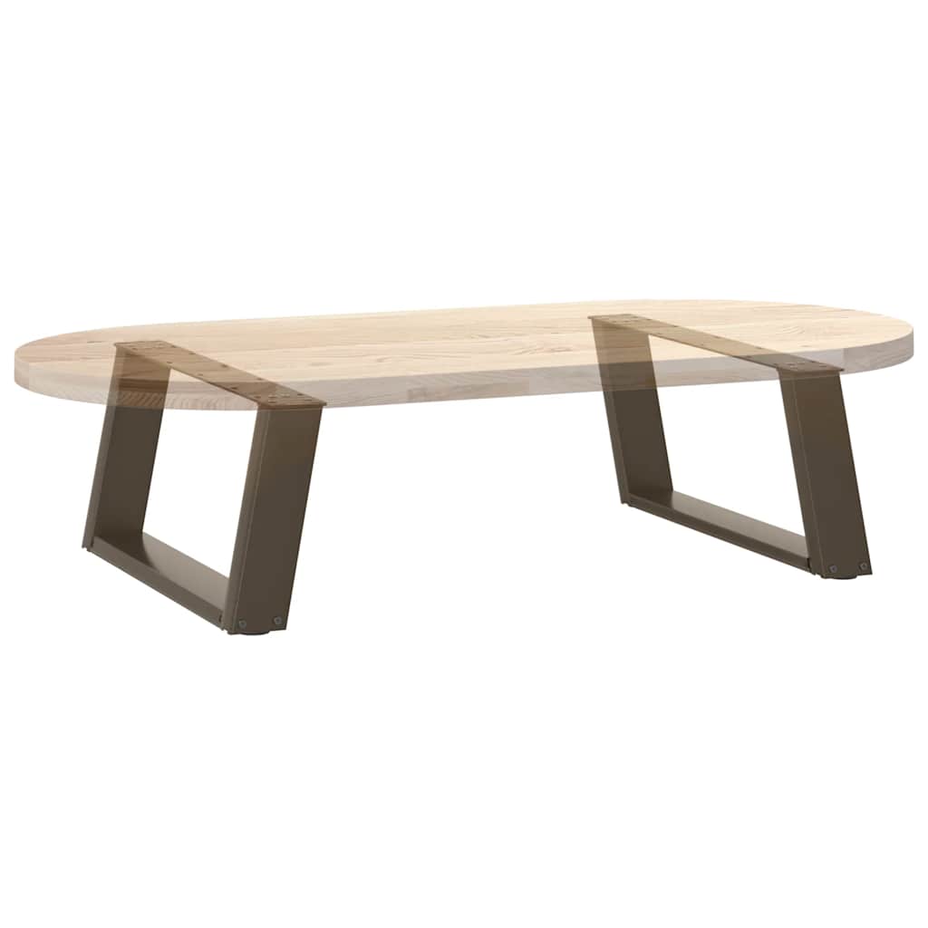 Nohy Konferenčního Stolku Ve Tvaru U, 2 Ks, Přírodní Ocel, 70 X (30-31) Cm, Ocel