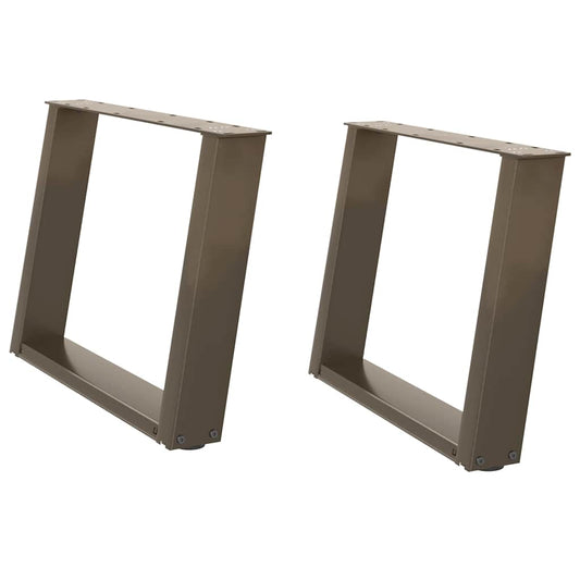 Nohy Konferenčního Stolku Ve Tvaru U, 2 Ks, Přírodní Ocel, 70 X (42-43) Cm, Ocel