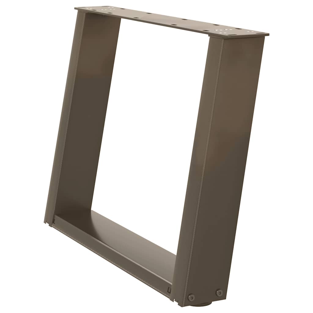 Nohy Konferenčního Stolku Ve Tvaru U, 2 Ks, Přírodní Ocel, 70 X (42-43) Cm, Ocel