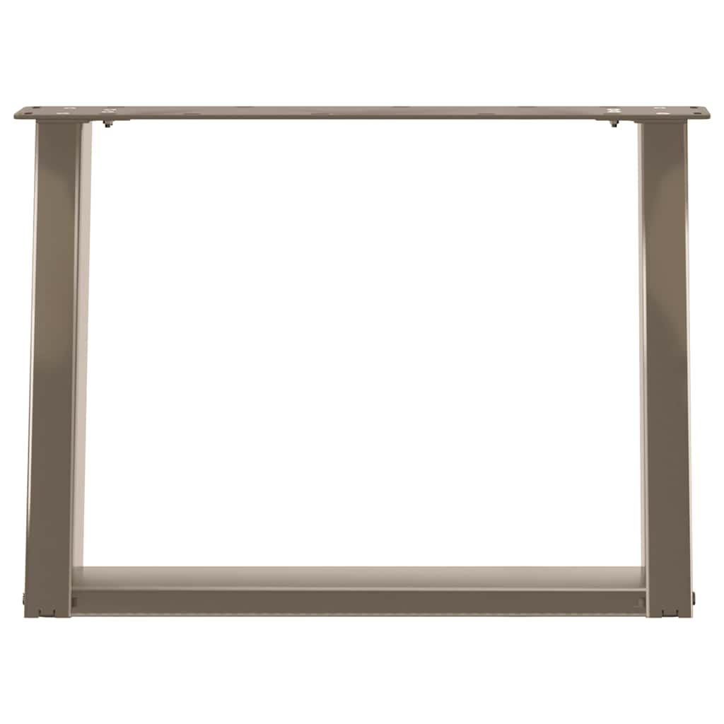 Nohy Konferenčního Stolku Ve Tvaru U, 2 Ks, Přírodní Ocel, 70 X (42-43) Cm, Ocel