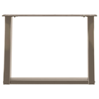 Nohy Konferenčního Stolku Ve Tvaru U, 2 Ks, Přírodní Ocel, 70 X (42-43) Cm, Ocel