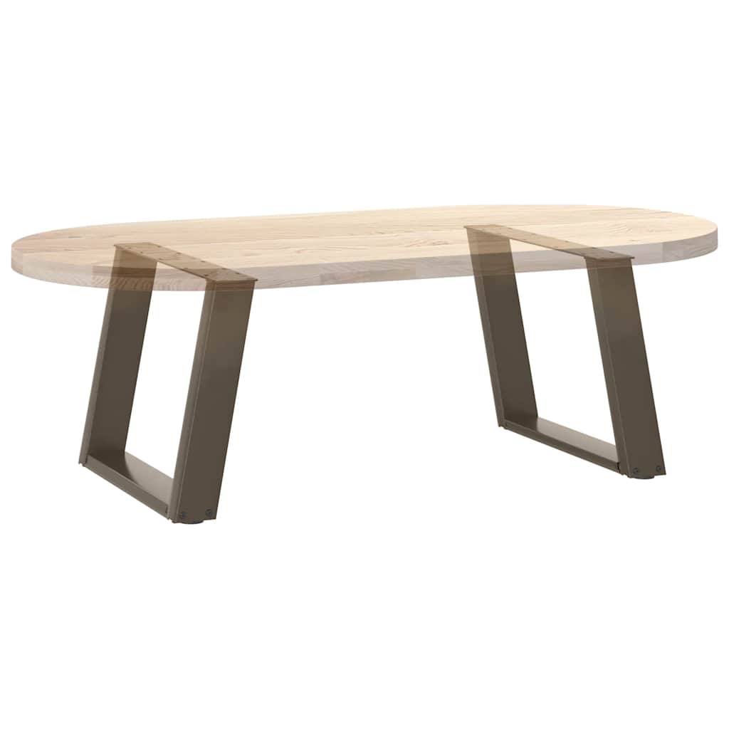 Nohy Konferenčního Stolku Ve Tvaru U, 2 Ks, Přírodní Ocel, 70 X (42-43) Cm, Ocel