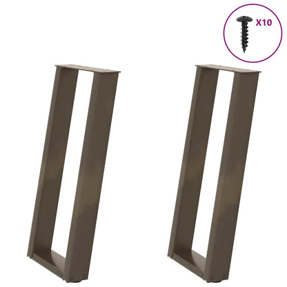 Nohy Konzolového Stolku Ve Tvaru U, 2 Ks, Přírodní Ocel, 28 X (72-73) Cm, Ocel