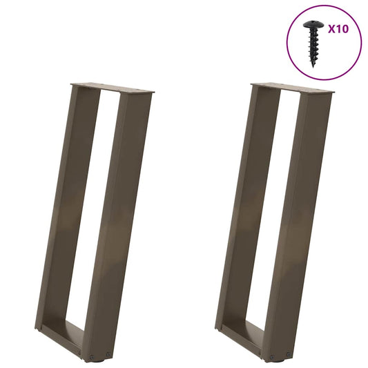 Nohy Konzolového Stolku Ve Tvaru U, 2 Ks, Přírodní Ocel, 28 X (72-73) Cm, Ocel