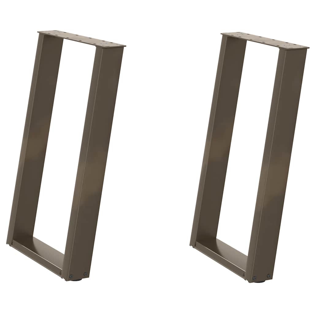Nohy K Jídelnímu Stolu Ve Tvaru U, 2 Ks, Přírodní Ocel, 50 X (72-73) Cm, Ocel