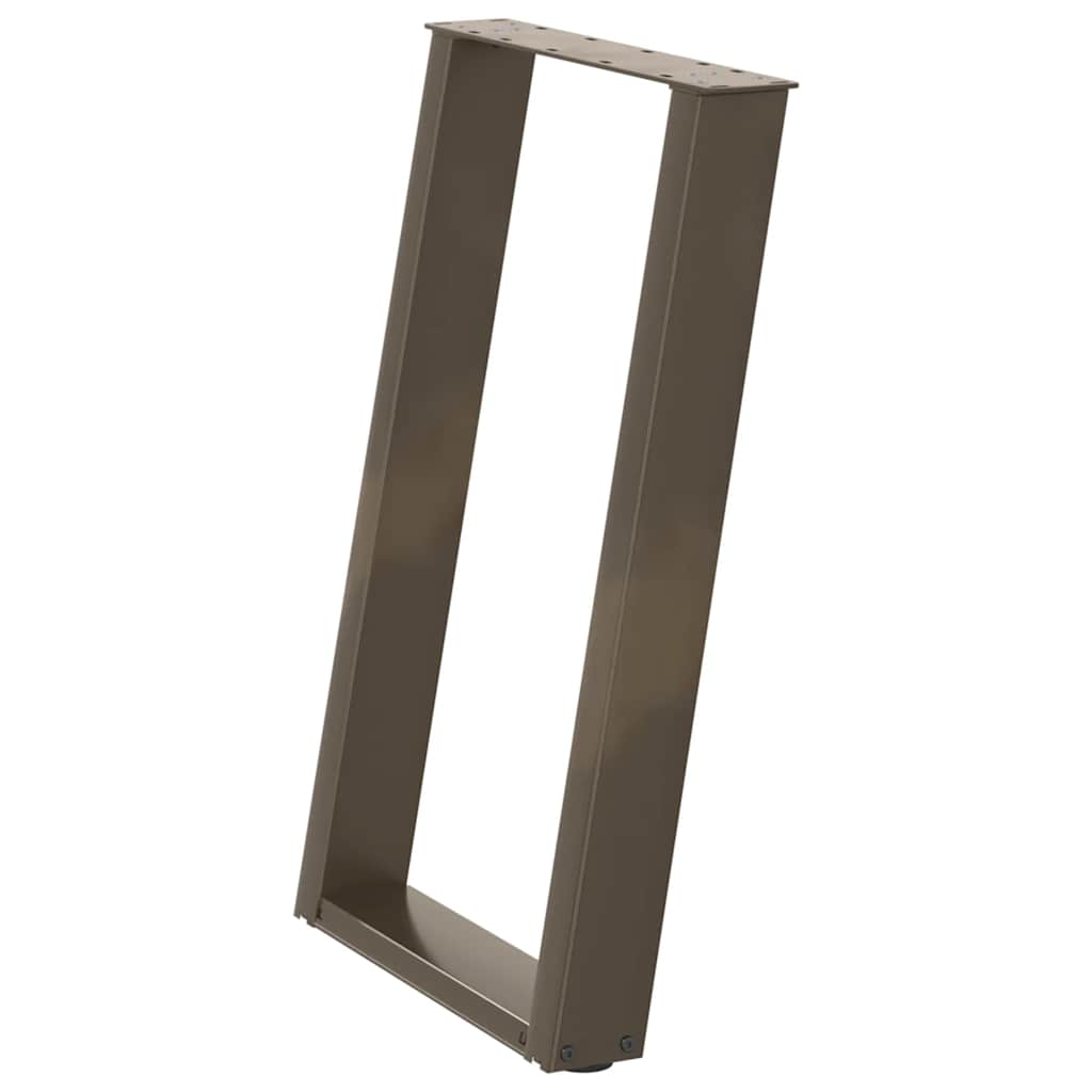 Nohy K Jídelnímu Stolu Ve Tvaru U, 2 Ks, Přírodní Ocel, 50 X (72-73) Cm, Ocel