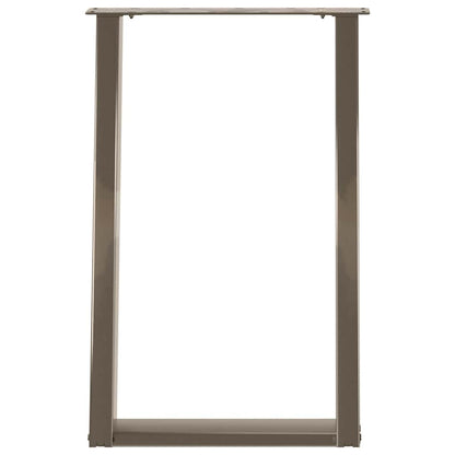 Nohy K Jídelnímu Stolu Ve Tvaru U, 2 Ks, Přírodní Ocel, 50 X (72-73) Cm, Ocel