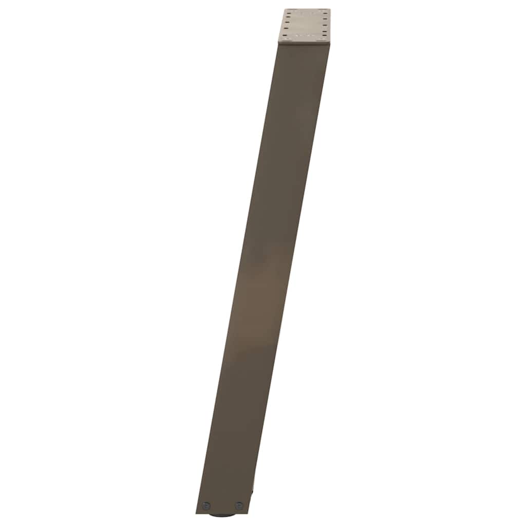 Nohy K Jídelnímu Stolu Ve Tvaru U, 2 Ks, Přírodní Ocel, 50 X (72-73) Cm, Ocel