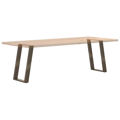Nohy K Jídelnímu Stolu Ve Tvaru U, 2 Ks, Přírodní Ocel, 50 X (72-73) Cm, Ocel