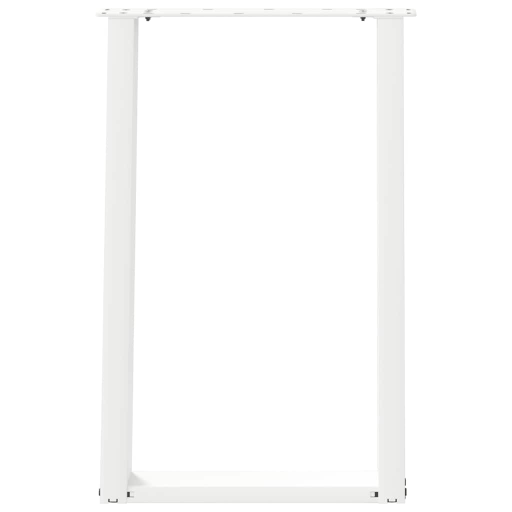 Nohy K Jídelnímu Stolu Ve Tvaru U, 2 Ks, Bílé, 60 X (72-73) Cm, Ocel