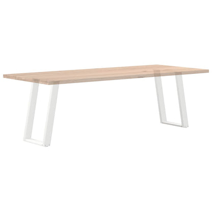 Nohy K Jídelnímu Stolu Ve Tvaru U, 2 Ks, Bílé, 60 X (72-73) Cm, Ocel