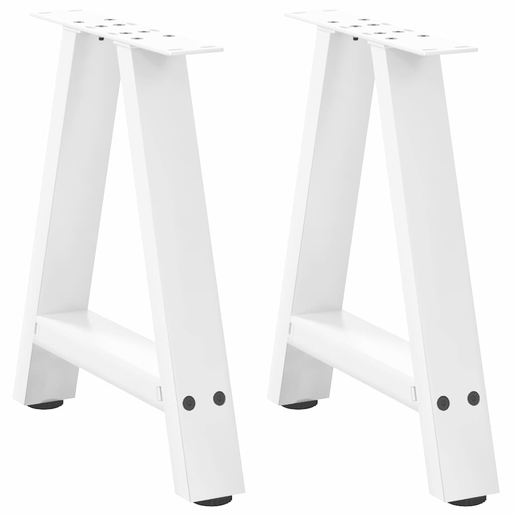 Nohy Konferenčního Stolku Ve Tvaru A, 2 Ks, Bílé, 38 X (42-43) Cm, Ocel