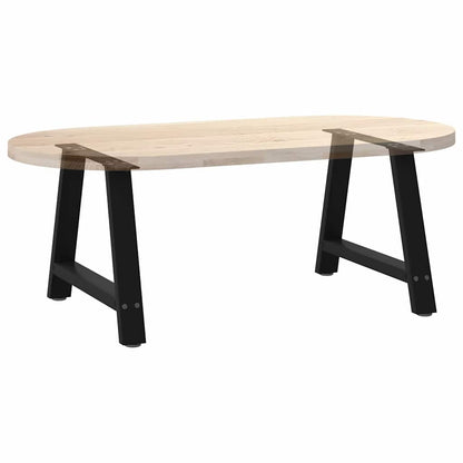 Nohy Konferenčního Stolku Ve Tvaru A, 2 Ks, Černé, 60 X (42-43) Cm, Ocel