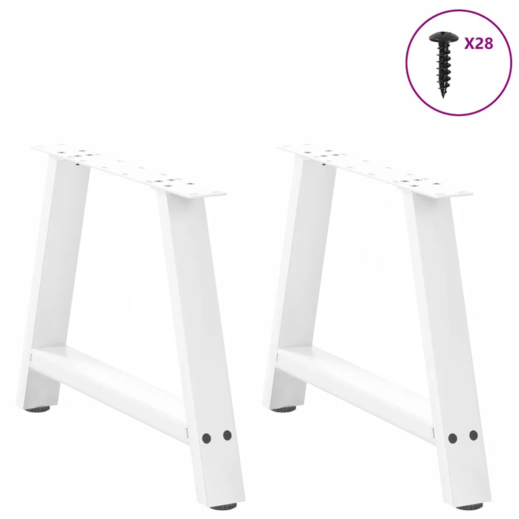 Nohy Konferenčního Stolku Ve Tvaru A, 2 Ks, Bílé, 60 X (42-43) Cm, Ocel