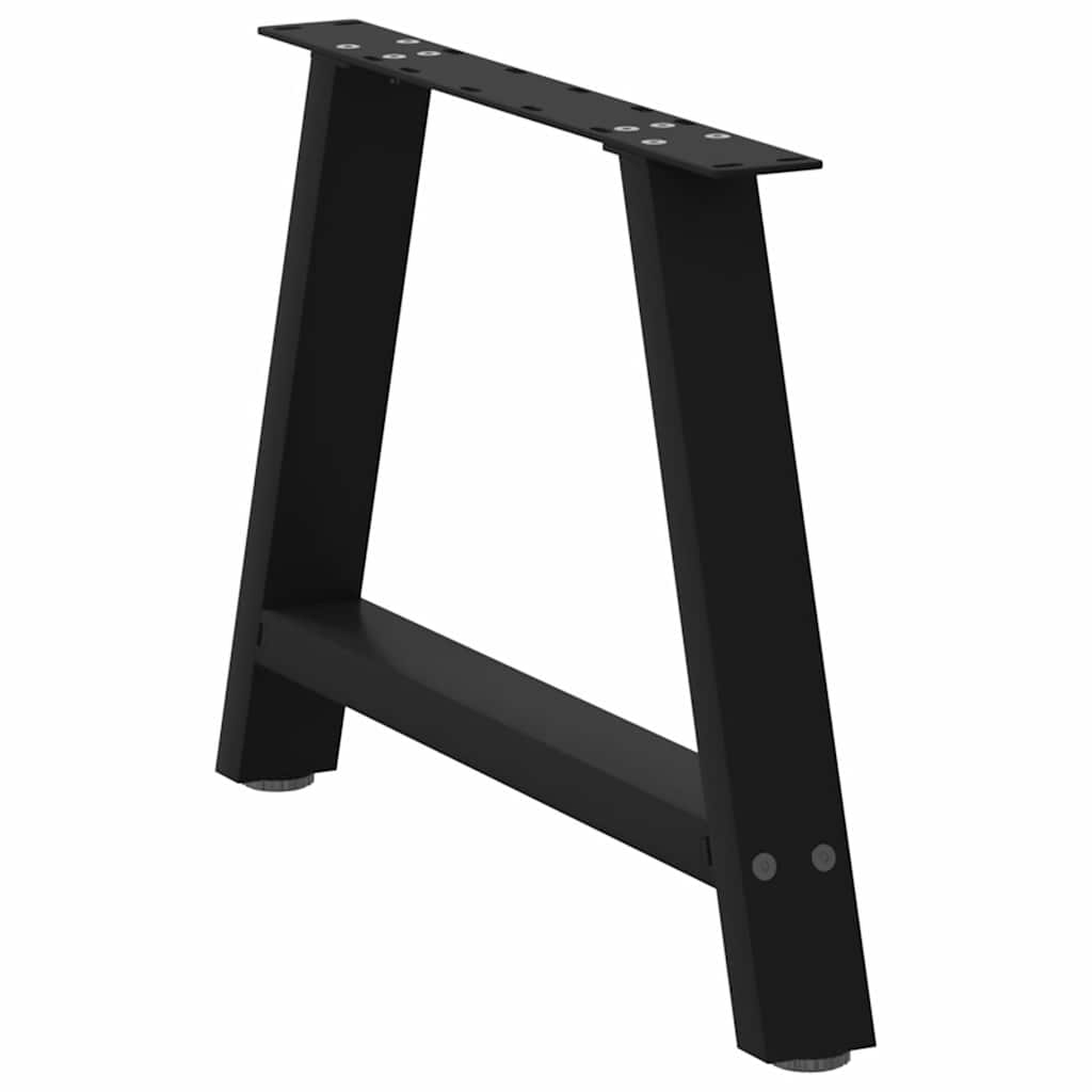Nohy Konferenčního Stolku Ve Tvaru A, 2 Ks, Černé, 70 X (42-43) Cm, Ocel