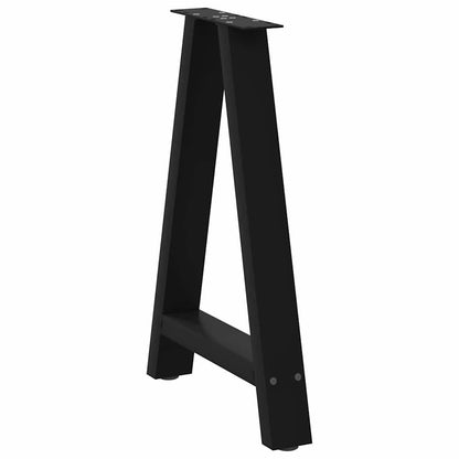 Nohy K Jídelnímu Stolu Ve Tvaru A, 2 Ks, Černé, 50 X (72-73) Cm, Ocel