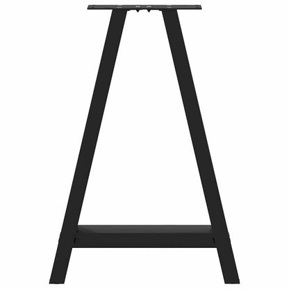 Nohy K Jídelnímu Stolu Ve Tvaru A, 2 Ks, Černé, 50 X (72-73) Cm, Ocel