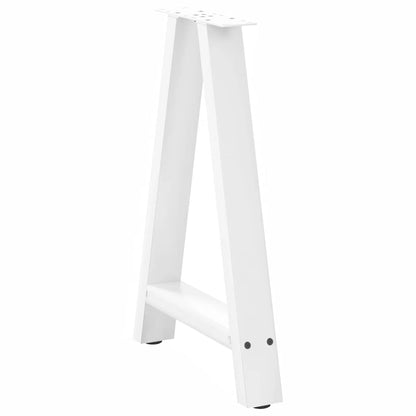 Nohy K Jídelnímu Stolu Ve Tvaru A, 2 Ks, Bílé, 50 X (72-73) Cm, Ocel