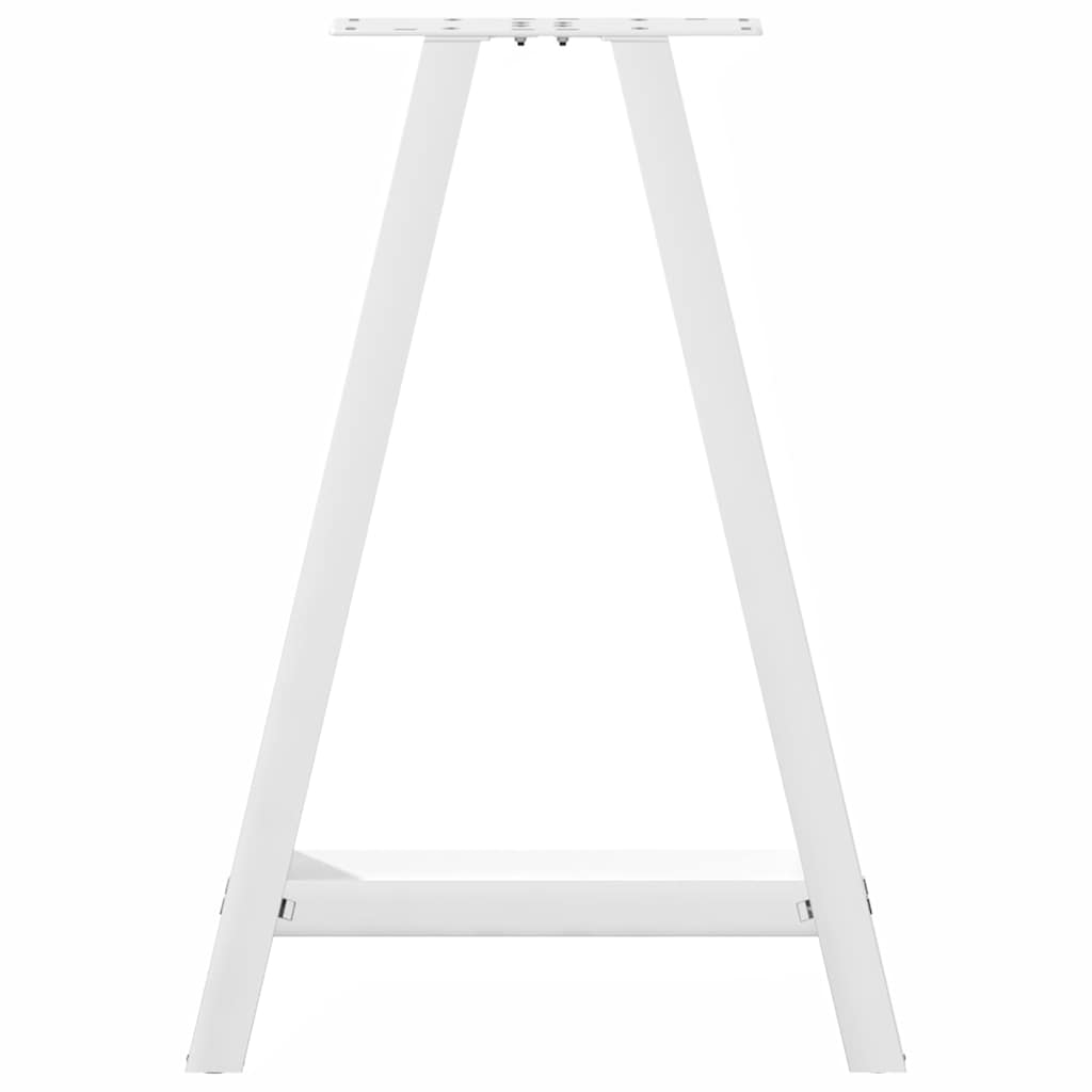 Nohy K Jídelnímu Stolu Ve Tvaru A, 2 Ks, Bílé, 50 X (72-73) Cm, Ocel