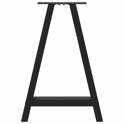 Nohy K Jídelnímu Stolu Ve Tvaru A, 2 Ks, Černé, 60 X (72-73) Cm, Ocel
