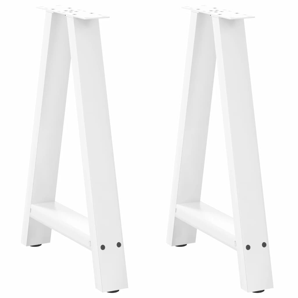 Nohy K Jídelnímu Stolu Ve Tvaru A, 2 Ks, Bílé, 60 X (72-73) Cm, Ocel